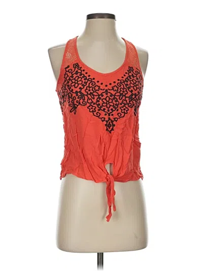 Pre-owned Daytrip Tank Top Orange Halter Neckline Tops