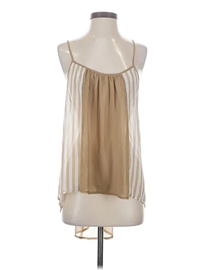 Pre-owned Daytrip Tank Top Tan Strapless Neckline Tops In Brown