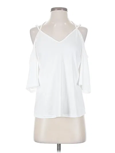 Pre-owned Daytrip Tank Top White Cold Shoulder Neckline Tops