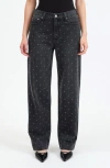 Daze 1999 High Waist Straight Leg Jeans In Midnight Twinkle