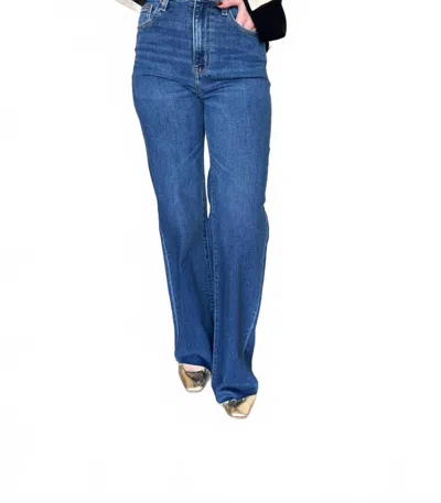 Daze August High Rise Wide Leg Jeans In Blue