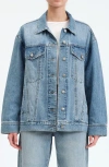 Daze Beau Embellished Denim Trucker Jacket In Twinkle