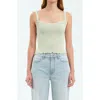 Daze Blossom Pointelle Cotton Camisole In Pistachio