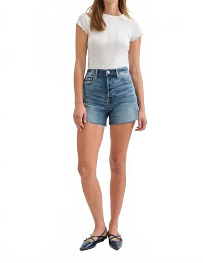 Daze Bottom Line High Rise Short In Perfection In Blue