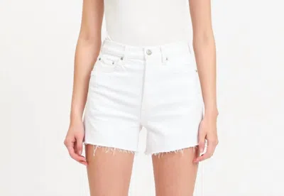 Daze Bottom Line High Rise Vintage Short In Marshmallow In White