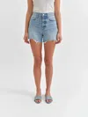 Daze Bottom Line High Rise Vintage Short In Blooming Vintage In Blue
