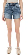 Daze The Knockout High Waist Denim Shorts In Perfection