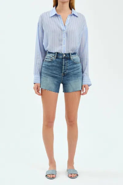 Daze Bottom Line Vintage Shorts In Blue