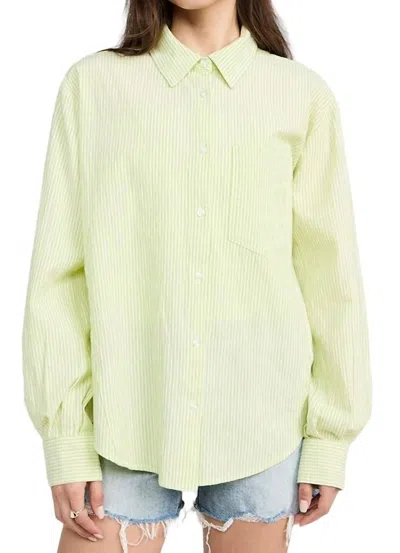 Daze Boyfriend Shirt In Limeade In Multi