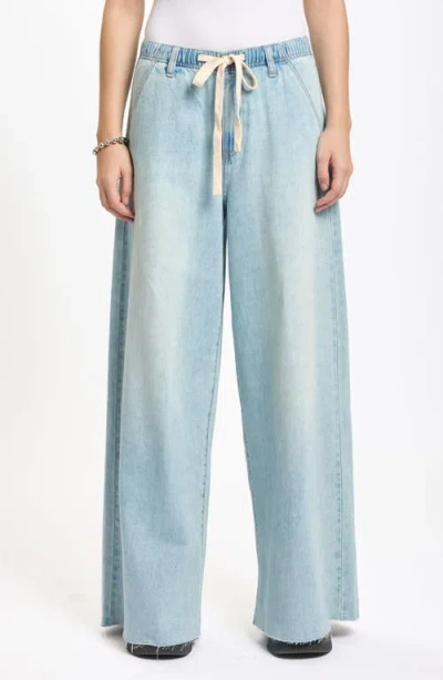 Daze Cabana High Waist Wide Leg Jeans In Blue
