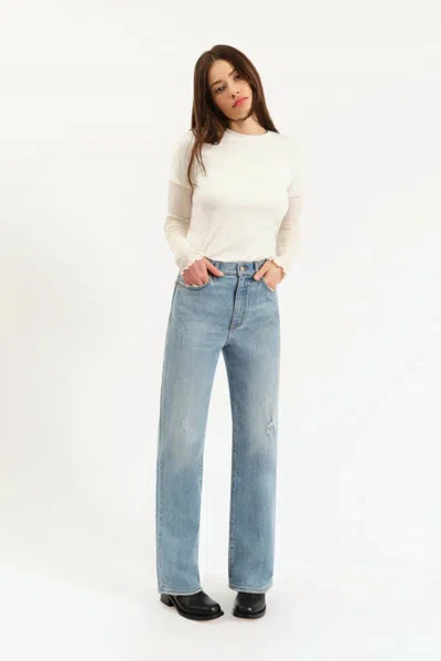 Daze City High Rise Straight Jeans In Be Mine Vintage In Blue