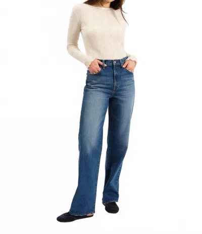 Daze City High Rise Straight Jeans In Blue