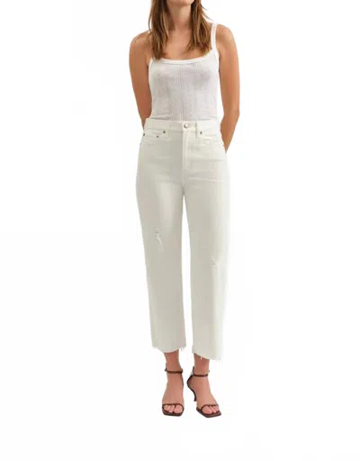Daze Cool High Rise Straight Leg Jeans In White
