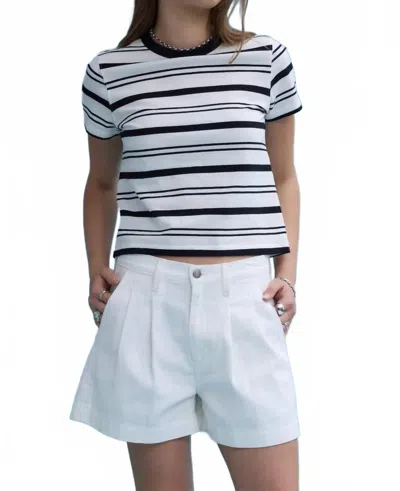 Daze Coronado Pleated Shorts In Lamb In White