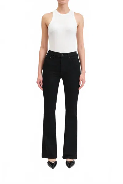 Daze Cover Girl Mid Rise Boot Cut Jeans In After Party In White