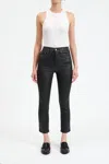 Daze Daily Driver High Waist Crop Cigarette Jeans In Black