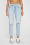 Daze Daily Driver High Waist Crop Slim Fit Jeans In Multi