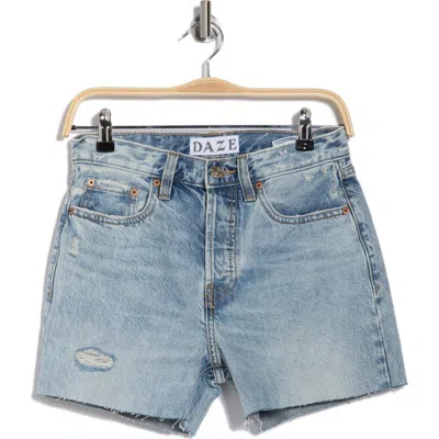 Daze Daydreamer High Waist Cutoff Denim Shorts In Be Free