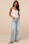 Daze Denim 1999 Light Wash Denim Baggy High-rise Jeans In Blue