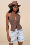 Daze Denim Easy Rider Light Wash Denim Cuffed Shorts In Blue