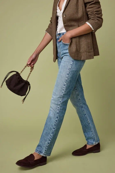 Daze Denim Smarty Pants Light Wash Denim High-rise Jeans In Blue