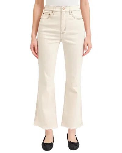 Daze Denim Soho Oat Milk Ankle Flare Jean In Neutral