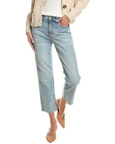 Daze Denim Straight Up High Rise Straight Jean In Multi