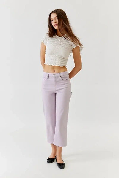 Daze Denim Sundaze Cropped Utility Jean In Lilac, Women's At Urban Outfitters