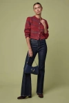 Daze Denim Sunset Dark Wash Denim High-rise Flare Jeans In Blue
