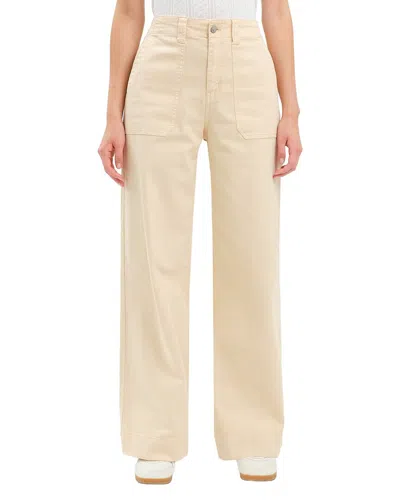Daze Denim Trooper Sweet Corn Wide Leg Jean In Neutral