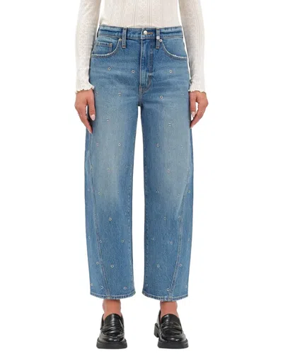 Daze Denim Westward Nailed It High Rise Barrel Leg Jean In Blue