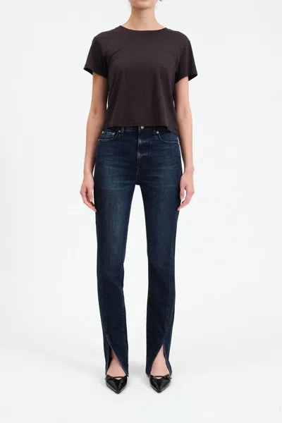 DAZE DOWNTOWN HIGH RISE SPLIT SLIM IN BLUE