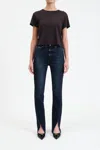 Daze Downtown High Waist Split Hem Straight Leg Jeans In Cheap Thrills In Multi