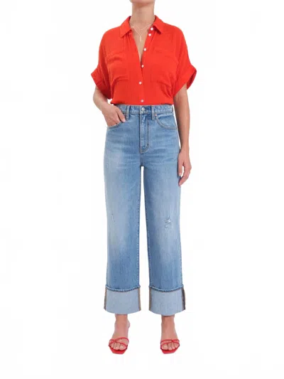 Daze Eastside High Rise Loose Jean In Be Mine Vintage In Blue