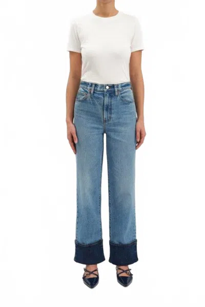 Daze Denim Eastside High Rise Loose Jean In Plunge In Blue