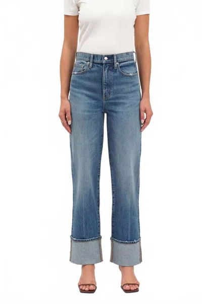 Daze Eastside High Rise Loose Jeans In Rush Hour In Blue