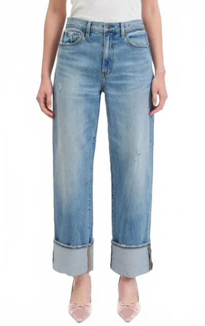 Daze Eastside High Rise Loose Straight Jeans In All Mine In Multi