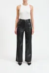 DAZE FAR OUT FAUX LEATHER PANT IN BLACK