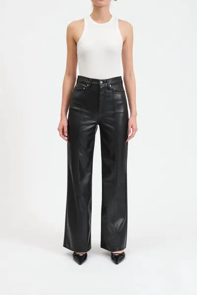 Daze Far Out Faux Leather Pant In Black