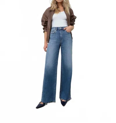 Daze Far Out Hi-rise Wide Leg Denim In Stunner In Brown