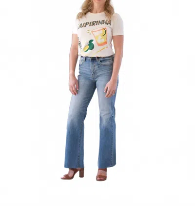 DAZE FAR OUT HI-RISE WIDE LEG DENIM JEANS IN FOOLS GOLD