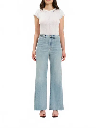 Daze Far Out Hi Rise Wide Leg Jeans In Hot Streak In Blue