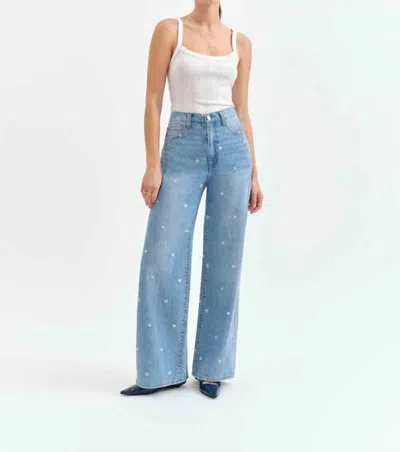 Daze Far Out High Rise Wide Leg Jean In -y In Blue