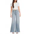 Daze Far Out High Rise Wide Leg Jeans In Blooming Vintage In Blue