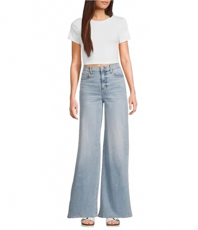 Daze Far Out High Rise Wide Leg Jeans In Blooming Vintage In Blue