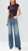 Daze Far Out High Rise Wide Leg Jeans In Stunner