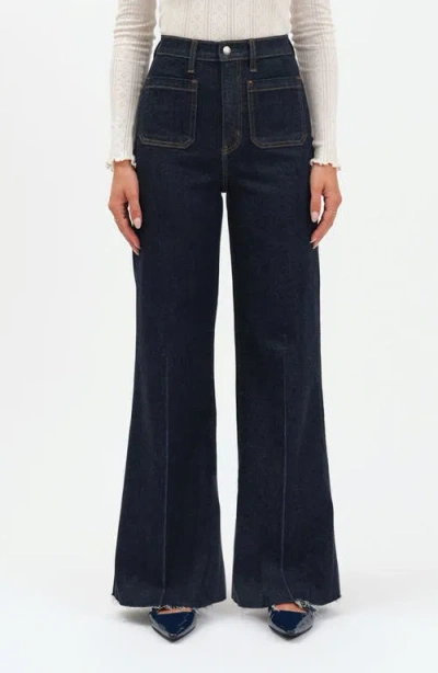 Daze Far Out High Waist Jeans In Blue