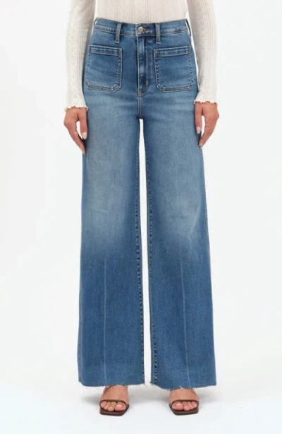 Daze Far Out High Waist Jeans In Blue