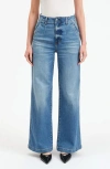 Daze Far Out High Waist Wide Leg Trouser Jeans In Pure
