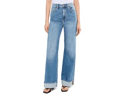 Daze Far Out High-rise Wide Leg In Big Break In Blue